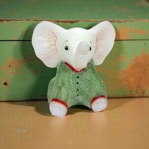 Fenton Art Glass PJ Babies Sitting Baby Elephant, Hand Painted, 5058 3R